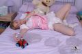 Little Girl Vikky in Cloth Diapers