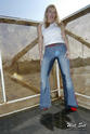 Lucie's Wet Jeans on the Rooftop