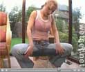 Sarah Wets Her Jeans