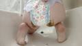 3 BIG Diaper Poops Then SQUISH!