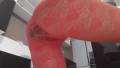 Goddess Red Pantyhose Poop