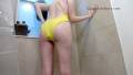 Frantic Masturbation In<br />Yellow Leotard