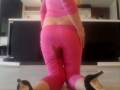 BlondePinkLegginsPoop