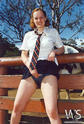 Pissy Schoolgirl at the Farm