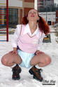 Schoolgirls in the Snow - Vicki